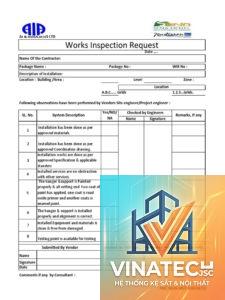 work inspection request là gì