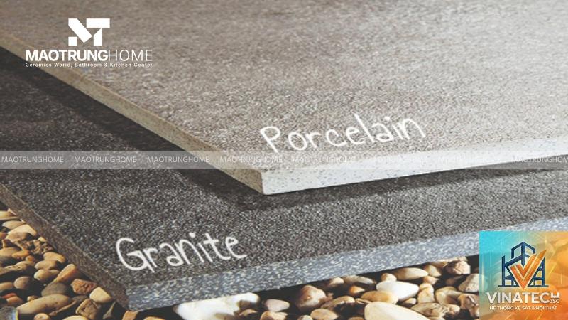đá granite vs đá porcelain