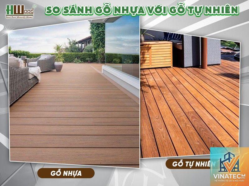 gỗ nhựa composite vs gỗ tự nhiên