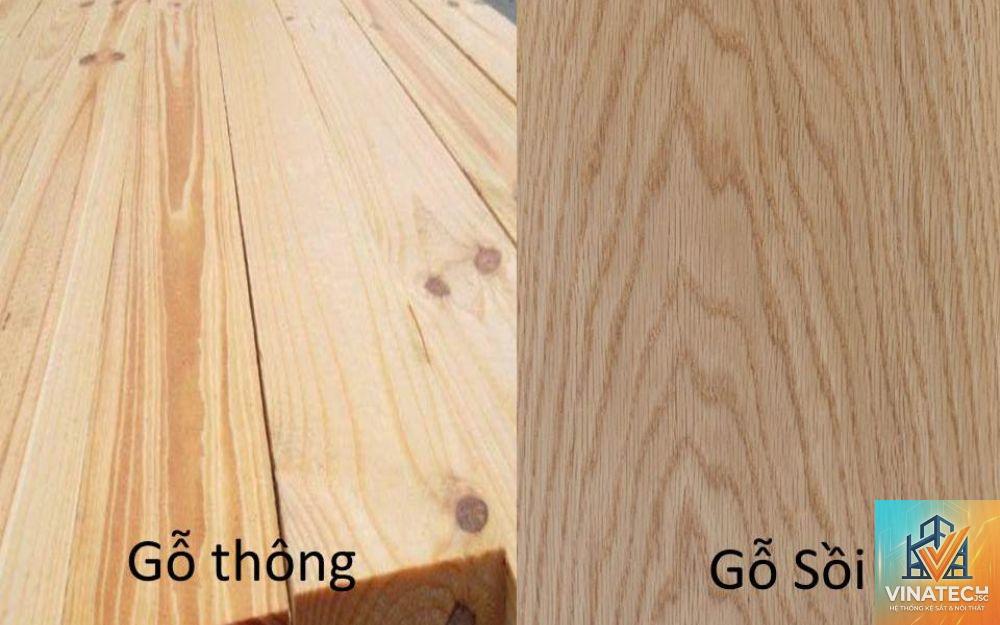 gỗ sồi vs gỗ thông