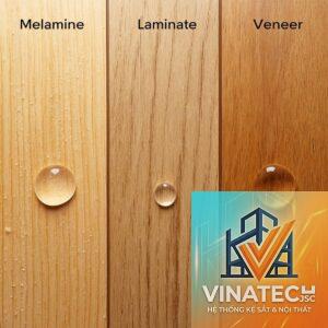 melamine vs veneer tự nhiên